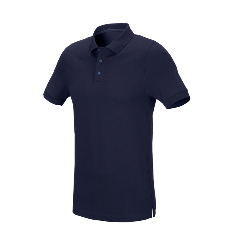 Trička, svetry & košile: e.s. Pique-Polo cotton stretch, slim fit + tmavomodrá 2