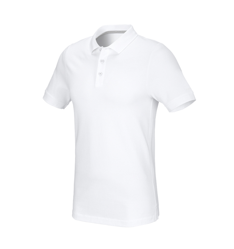 Trička, svetry & košile: e.s. Pique-Polo cotton stretch, slim fit + bílá 2