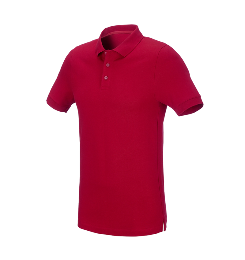 Trička, svetry & košile: e.s. Pique-Polo cotton stretch, slim fit + ohnivě červená 2