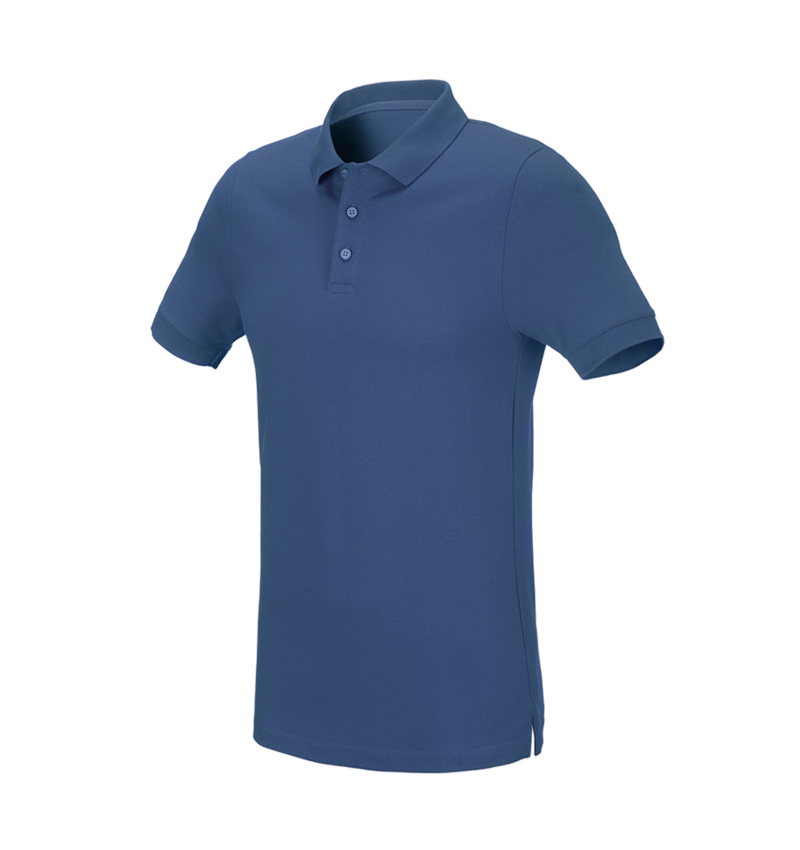 Trička, svetry & košile: e.s. Pique-Polo cotton stretch, slim fit + kobalt 2
