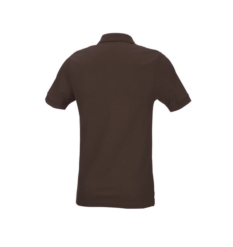 Trička, svetry & košile: e.s. Pique-Polo cotton stretch, slim fit + kaštan 3