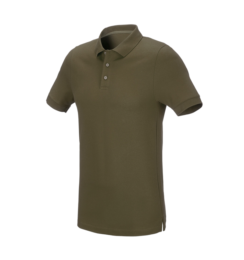 Trička, svetry & košile: e.s. Pique-Polo cotton stretch, slim fit + bahnitá zelená 2