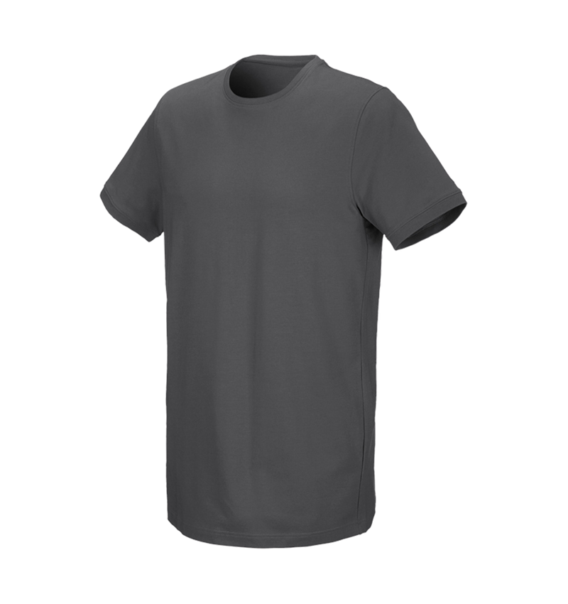 Trička, svetry & košile: e.s. Tričko cotton stretch, long fit + antracit 2