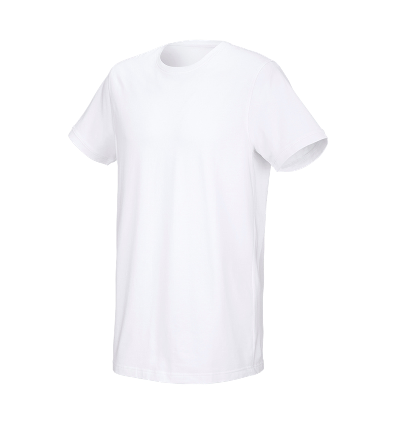 Trička, svetry & košile: e.s. Tričko cotton stretch, long fit + bílá 2