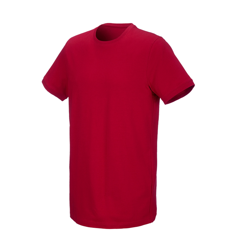 Zahradní / Lesnictví a Zemědělství: e.s. Tričko cotton stretch, long fit + ohnivě červená 2