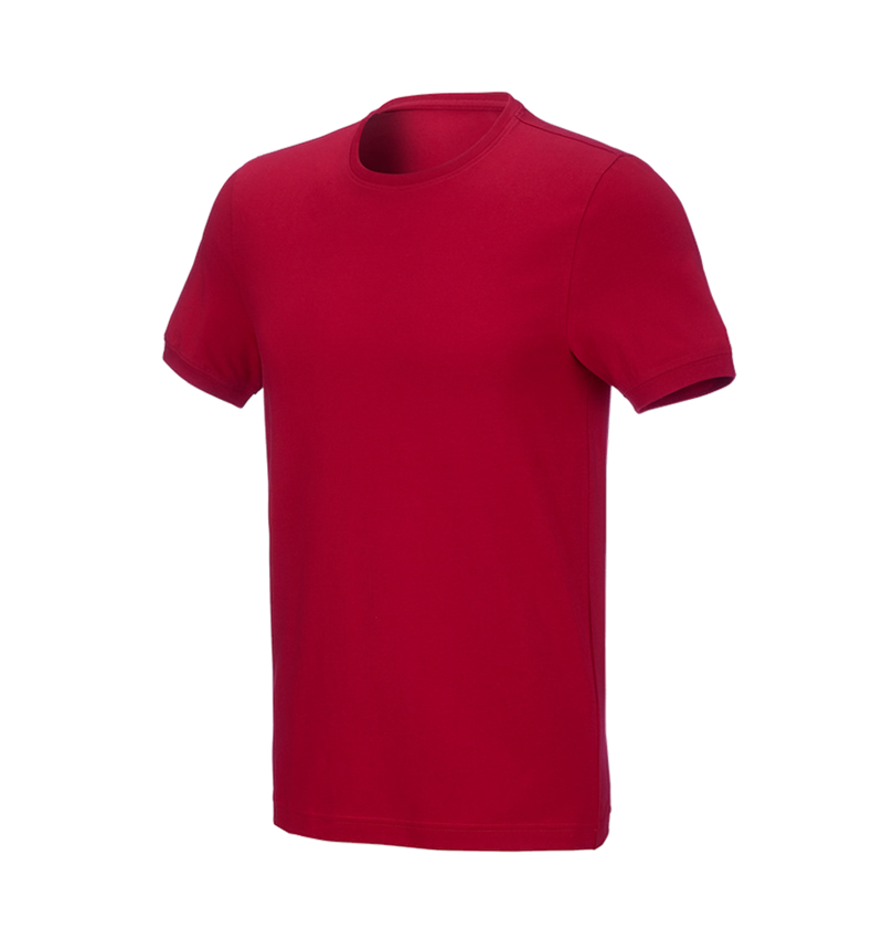 Témata: e.s. Tričko cotton stretch, slim fit + ohnivě červená 2