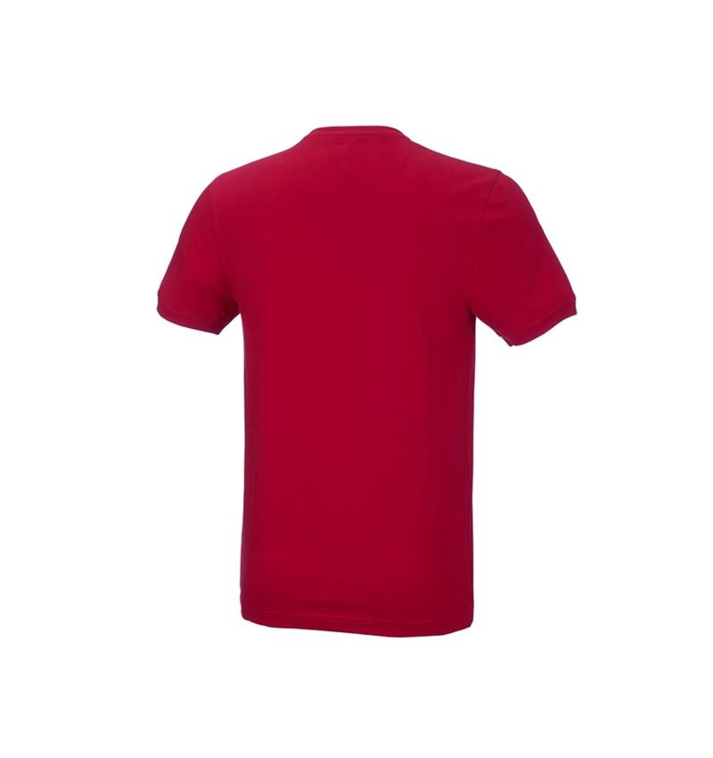Témata: e.s. Tričko cotton stretch, slim fit + ohnivě červená 3