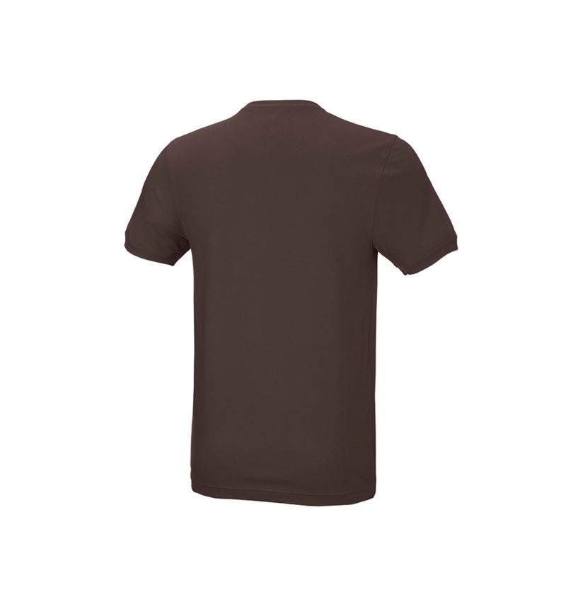 Trička, svetry & košile: e.s. Tričko cotton stretch, slim fit + kaštan 3