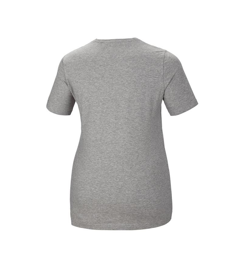 Trička | Svetry | Košile: e.s. Tričko cotton stretch, dámské, plus fit + šedý melír 3