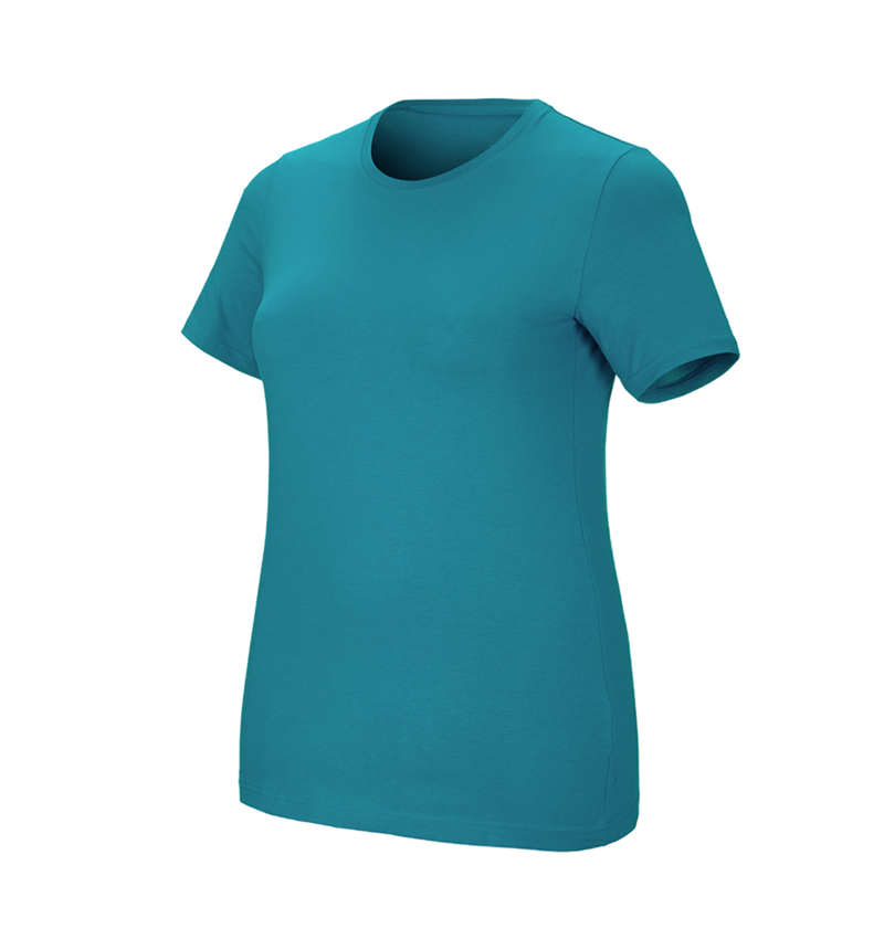 Trička | Svetry | Košile: e.s. Tričko cotton stretch, dámské, plus fit + oceán 2