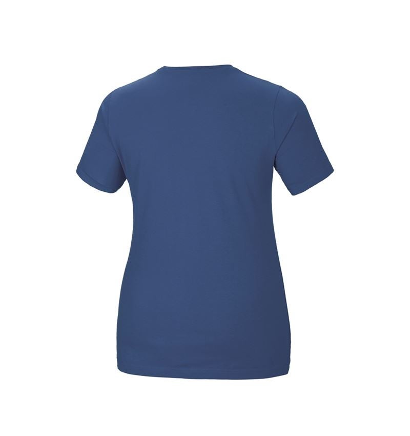 Trička | Svetry | Košile: e.s. Tričko cotton stretch, dámské, plus fit + kobalt 3