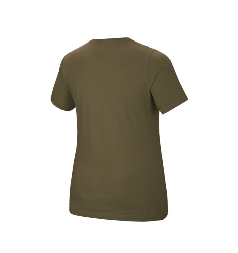 Trička | Svetry | Košile: e.s. Tričko cotton stretch, dámské, plus fit + bahnitá zelená 3