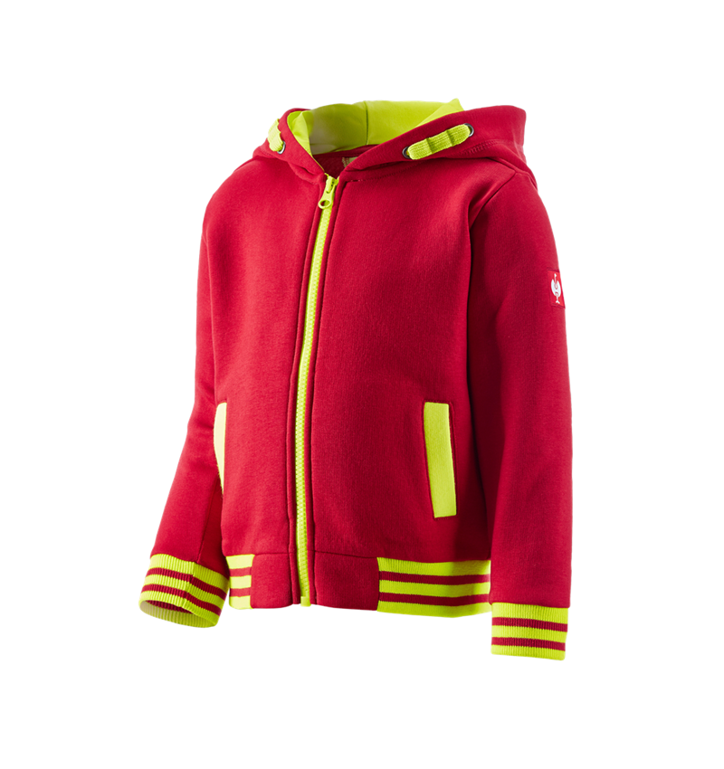Trička | Svetry | Košile: Hoody-Bunda Sweat e.s.motion 2020, dětská + ohnivě červená/výstražná žlutá 2