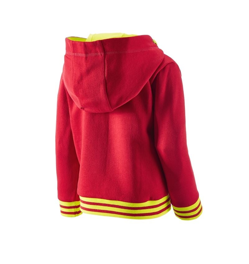 Trička | Svetry | Košile: Hoody-Bunda Sweat e.s.motion 2020, dětská + ohnivě červená/výstražná žlutá 3