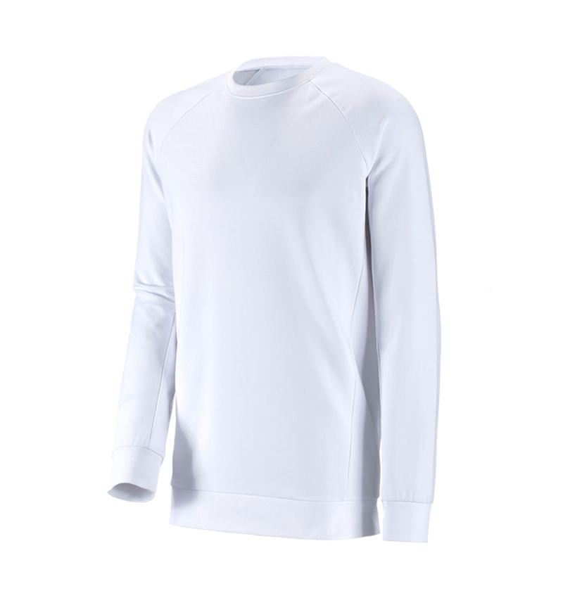 Trička, svetry & košile: e.s. Mikina cotton stretch, long fit + bílá 2
