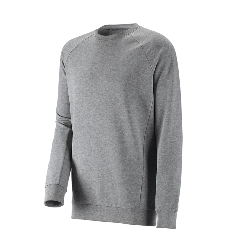 Trička, svetry & košile: e.s. Mikina cotton stretch, long fit + šedý melír 2