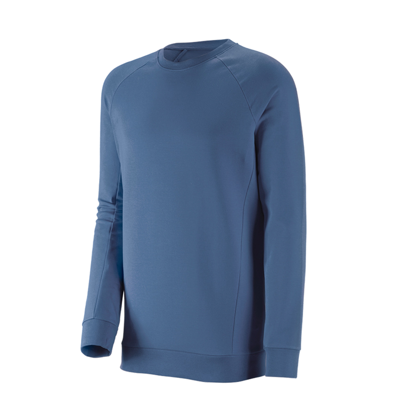 Trička, svetry & košile: e.s. Mikina cotton stretch, long fit + kobalt 2