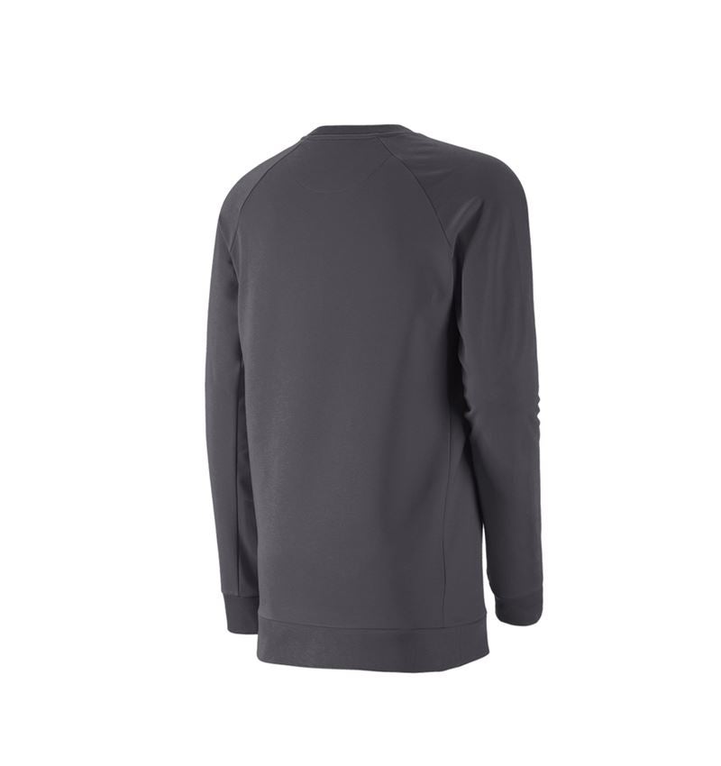 Trička, svetry & košile: e.s. Mikina cotton stretch, long fit + antracit 3