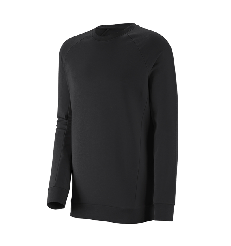 Trička, svetry & košile: e.s. Mikina cotton stretch, long fit + černá 2