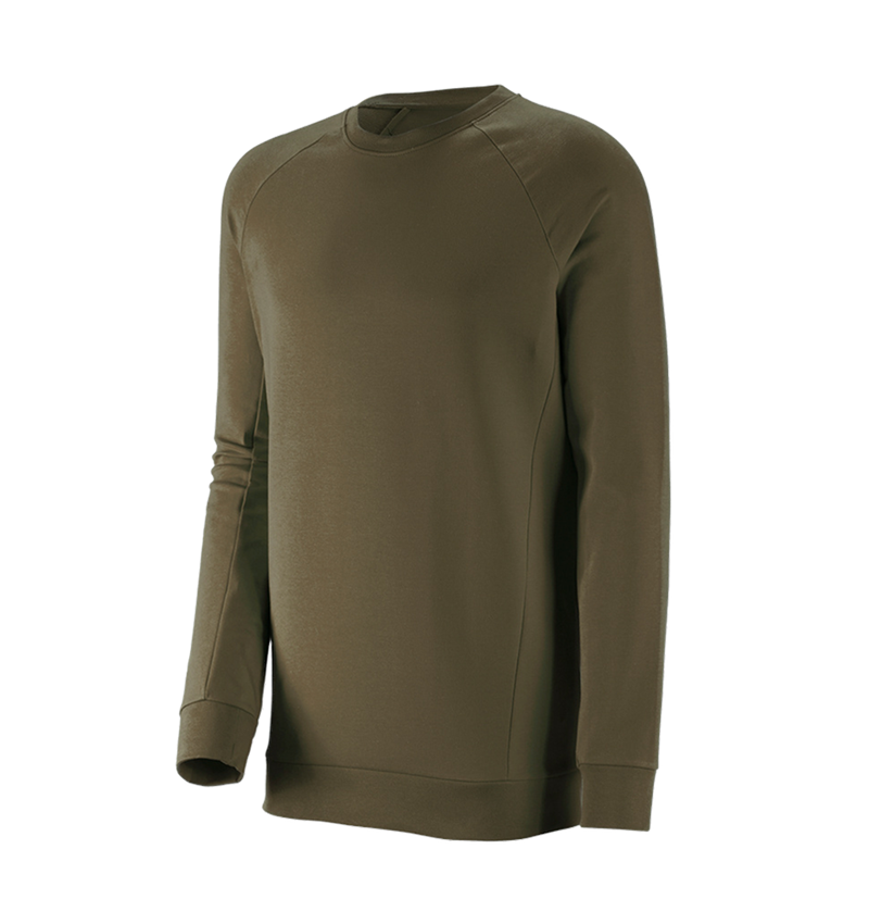 Trička, svetry & košile: e.s. Mikina cotton stretch, long fit + bahnitá zelená 2