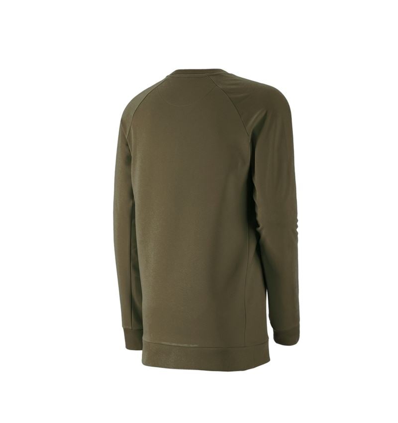Trička, svetry & košile: e.s. Mikina cotton stretch, long fit + bahnitá zelená 3
