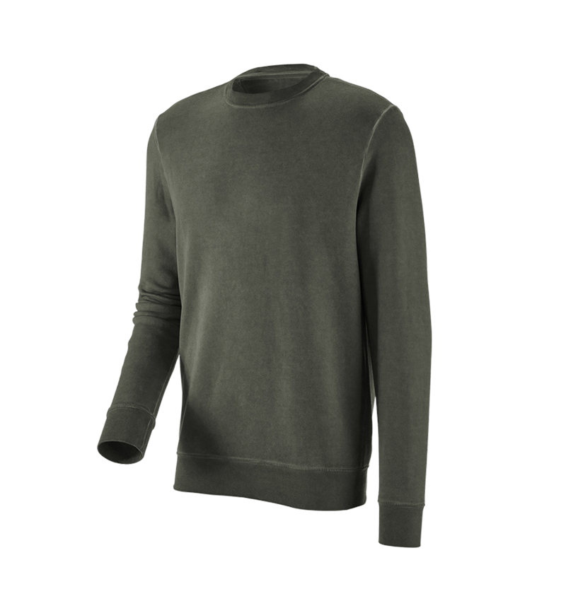 Trička, svetry & košile: e.s. Mikina vintage poly cotton + maskovací zelená vintage 5
