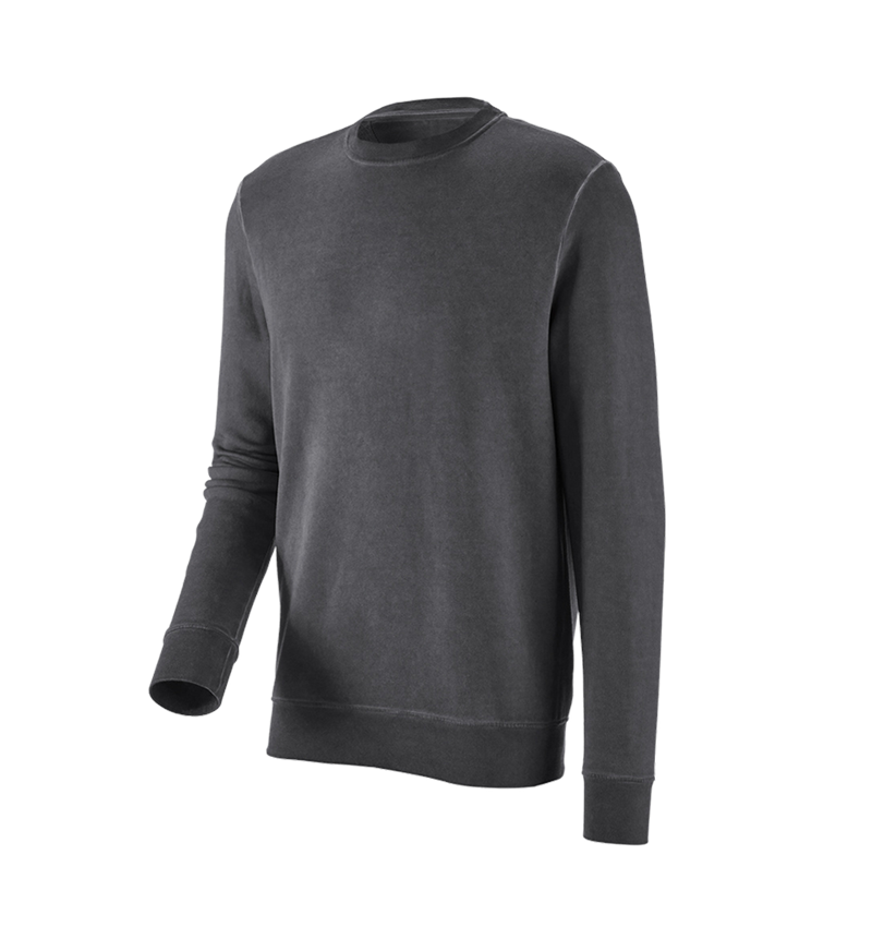 Trička, svetry & košile: e.s. Mikina vintage poly cotton + oxidově černá vintage 3