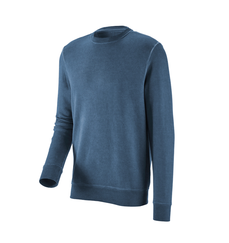 Trička, svetry & košile: e.s. Mikina vintage poly cotton + antická modrá vintage 5