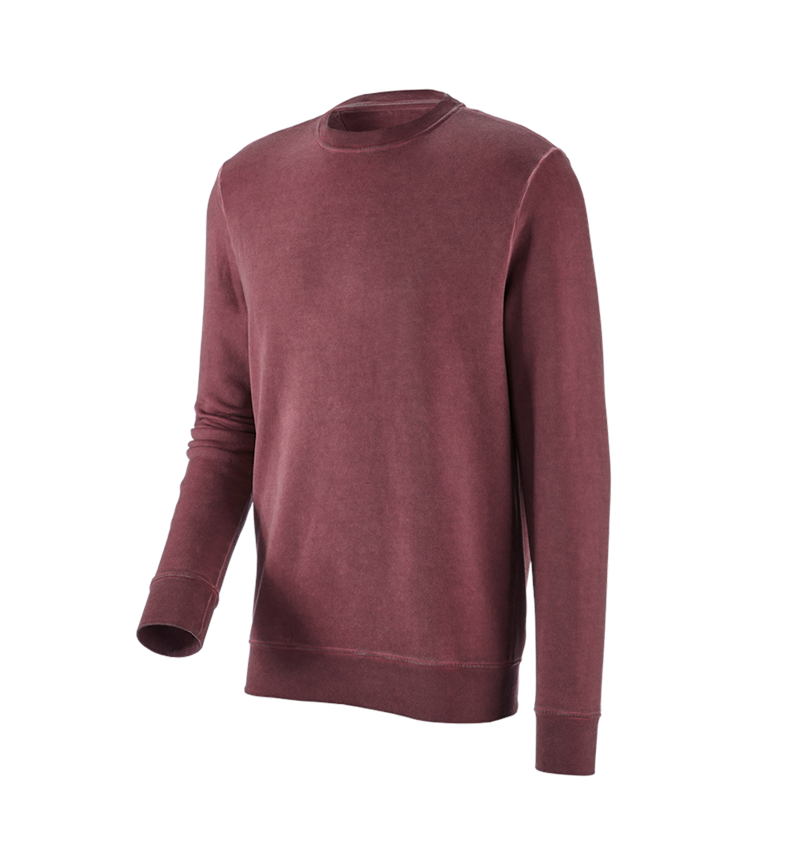 Trička, svetry & košile: e.s. Mikina vintage poly cotton + rubínově vintage 2