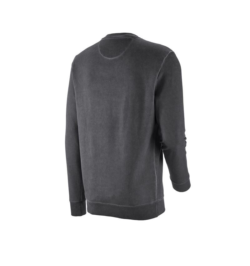 Trička, svetry & košile: e.s. Mikina vintage poly cotton + oxidově černá vintage 4