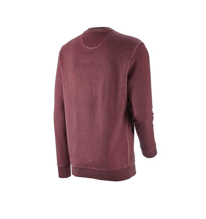 Trička, svetry & košile: e.s. Mikina vintage poly cotton + rubínově vintage 3