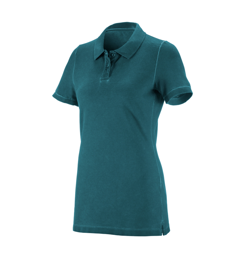 Trička | Svetry | Košile: e.s. Polo-Tričko vintage cotton stretch, dámská + tmavě kyanová vintage 1