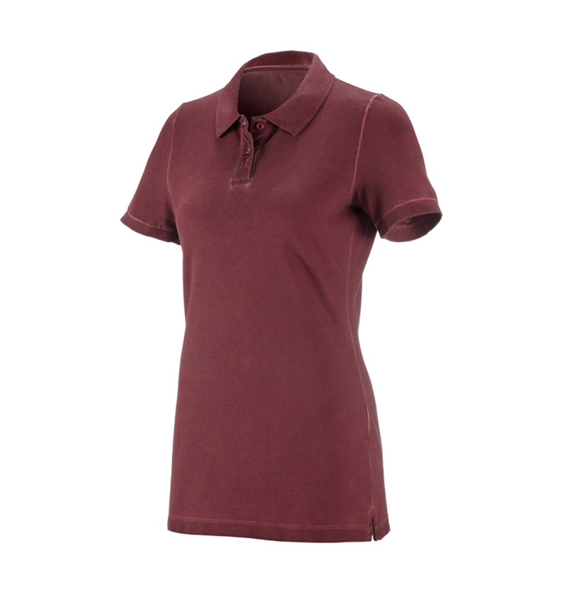 Trička | Svetry | Košile: e.s. Polo-Tričko vintage cotton stretch, dámská + rubínově vintage