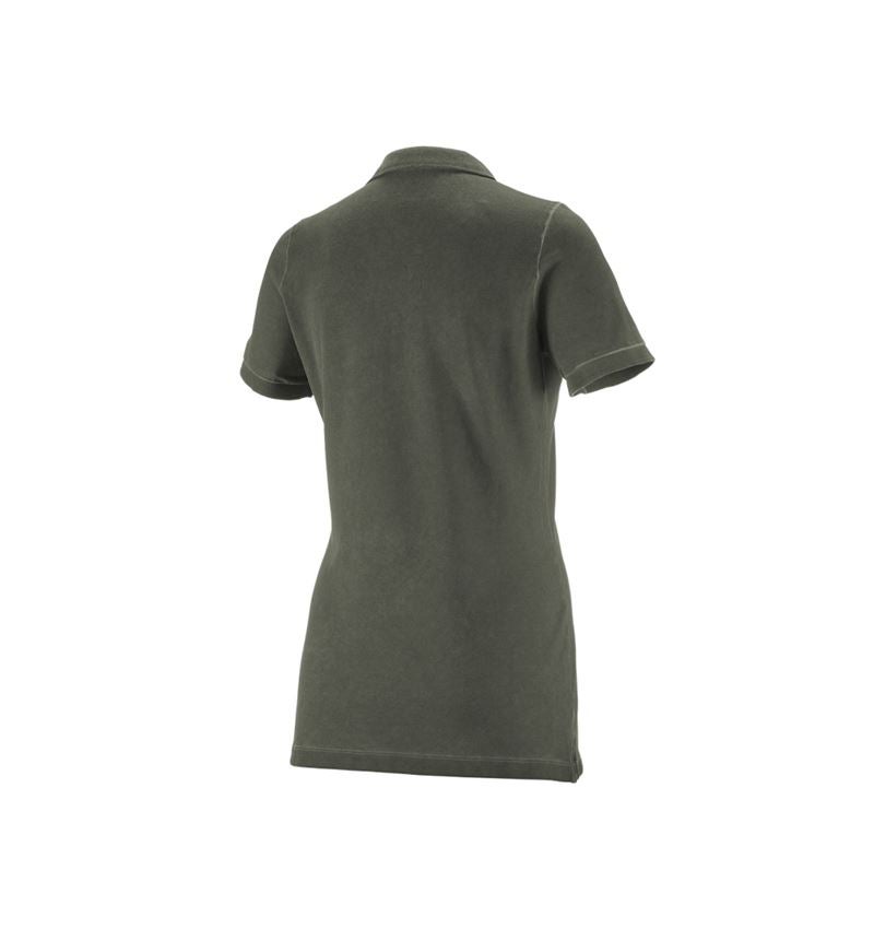 Trička | Svetry | Košile: e.s. Polo-Tričko vintage cotton stretch, dámská + maskovací zelená vintage 8