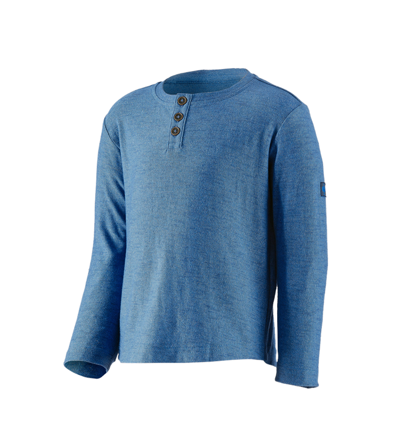 Trička | Svetry | Košile: Triko s dlouhým rukávem e.s.vintage, dětská + ledově modrá melanž 2