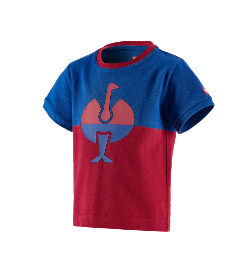Trička | Svetry | Košile: e.s. Pique-Tričko colourblock, dětské + modrá chrpa/ohnivě červená 2
