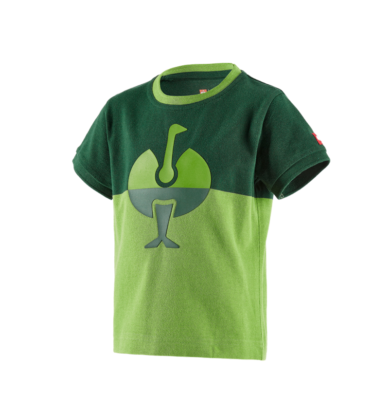 Trička | Svetry | Košile: e.s. Pique-Tričko colourblock, dětské + zelená/mořská zelená 2