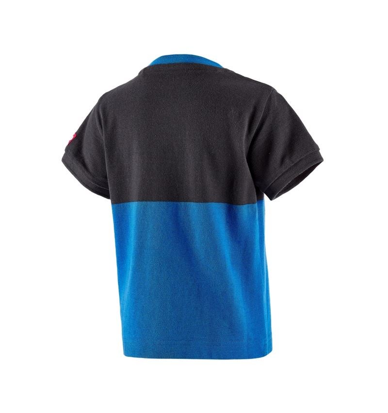 Trička | Svetry | Košile: e.s. Pique-Tričko colourblock, dětské + grafit/enciánově modrá 3