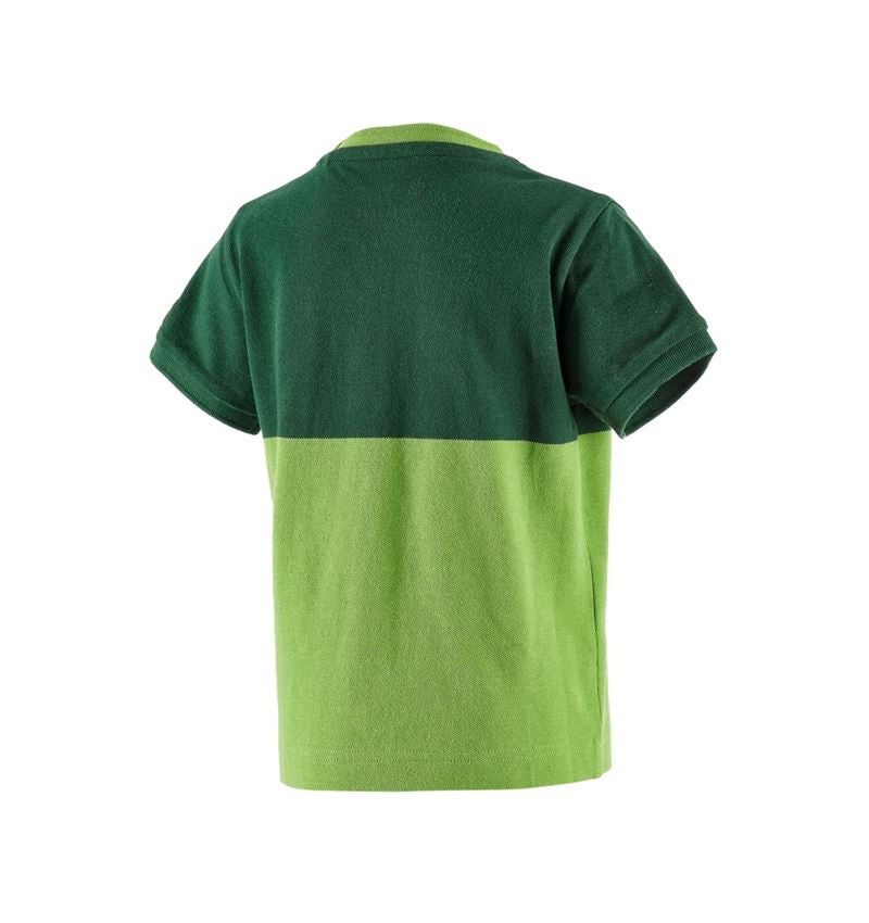 Trička | Svetry | Košile: e.s. Pique-Tričko colourblock, dětské + zelená/mořská zelená 3