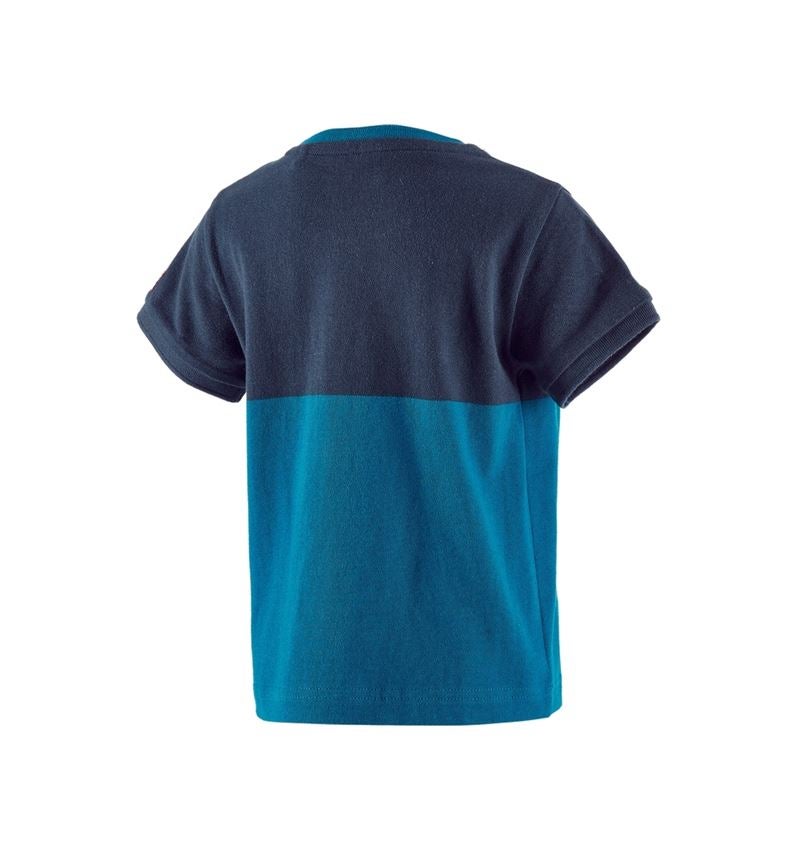 Trička | Svetry | Košile: e.s. Pique-Tričko colourblock, dětské + tmavomodrá/atol 3