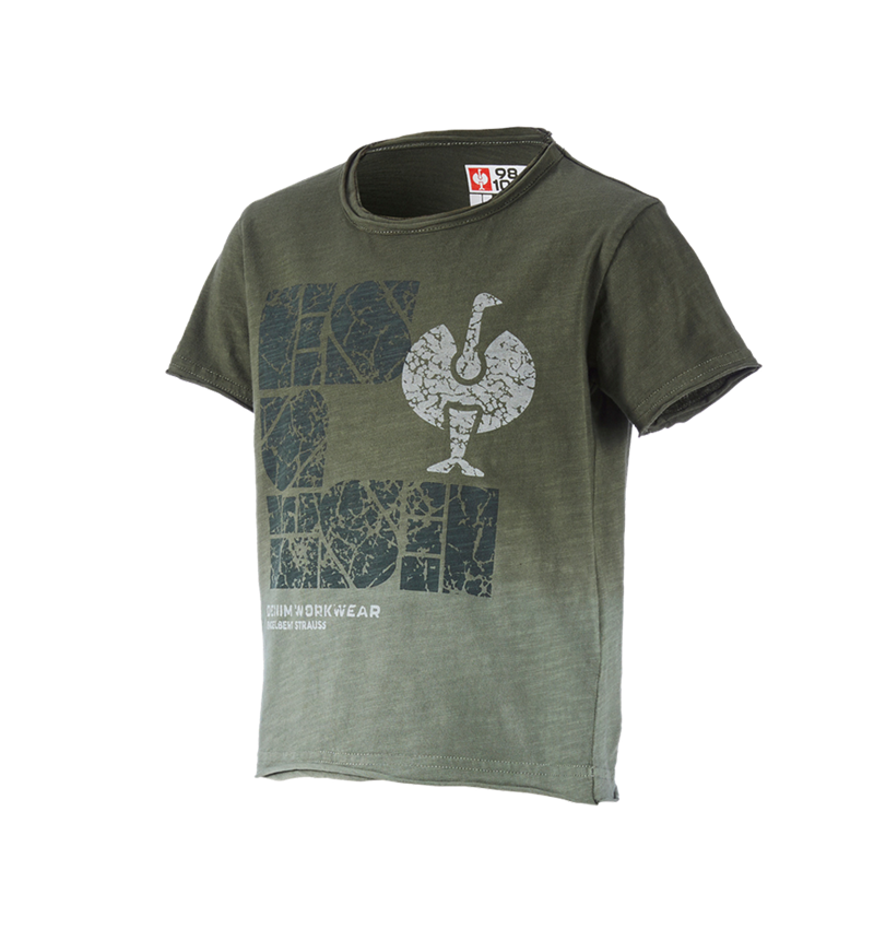 Trička | Svetry | Košile: e.s. Tričko denim workwear, dětská + maskovací zelená vintage 1