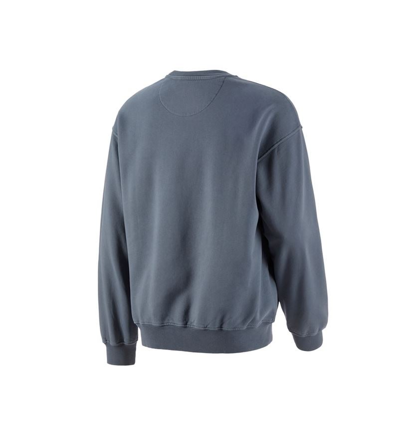 Trička, svetry & košile: Oversize mikina e.s.motion ten + kouřově modrá vintage 4