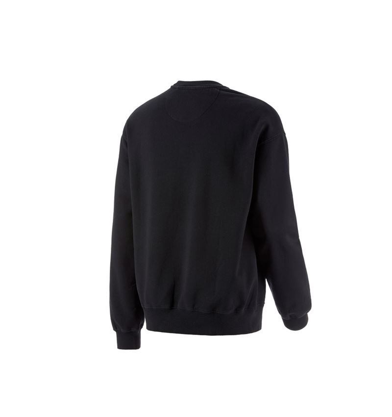 Trička, svetry & košile: Oversize mikina e.s.motion ten + oxidově černá vintage 4