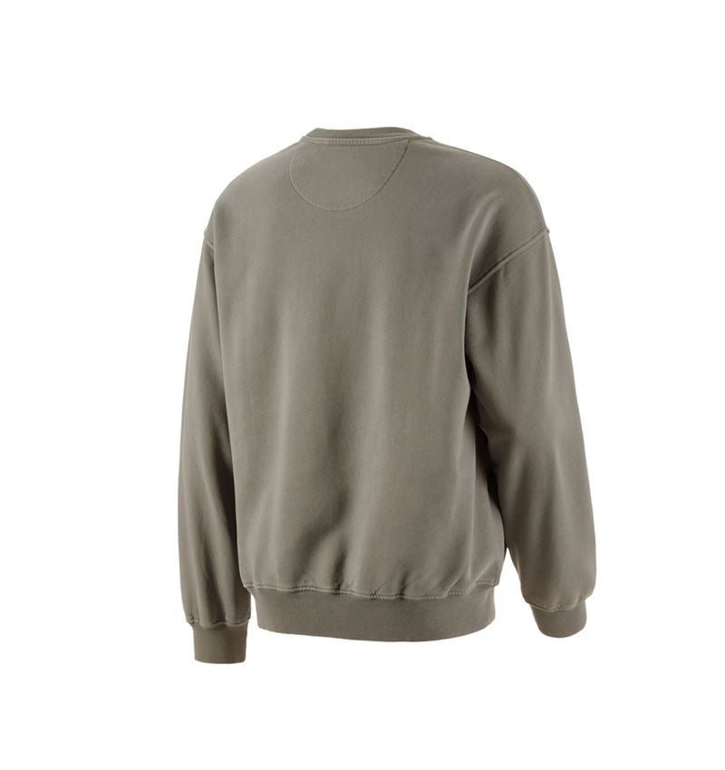 Trička, svetry & košile: Oversize mikina e.s.motion ten + rašelinová zelená vintage 4