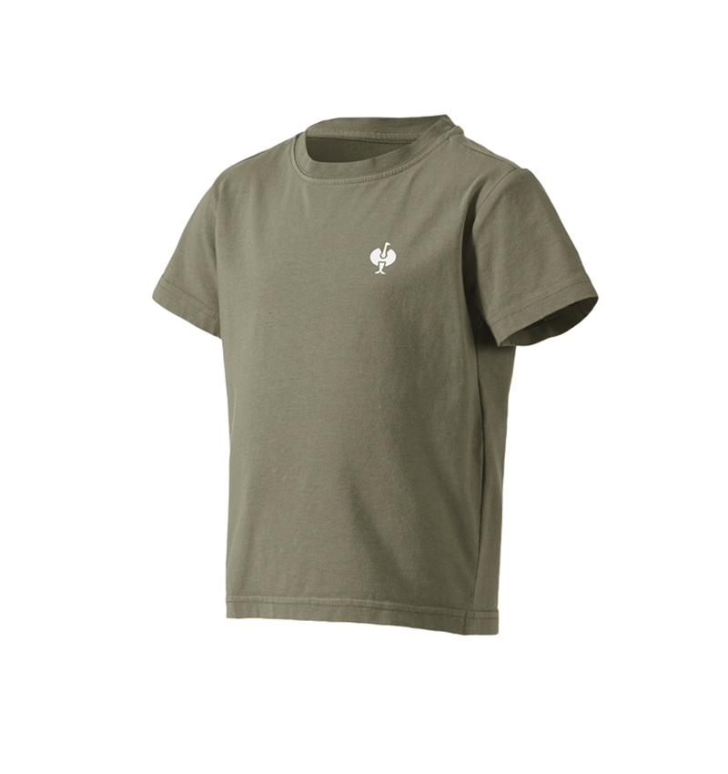 Trička | Svetry | Košile: Tričko e.s.motion ten pure, dětská + rašelinová zelená vintage 2