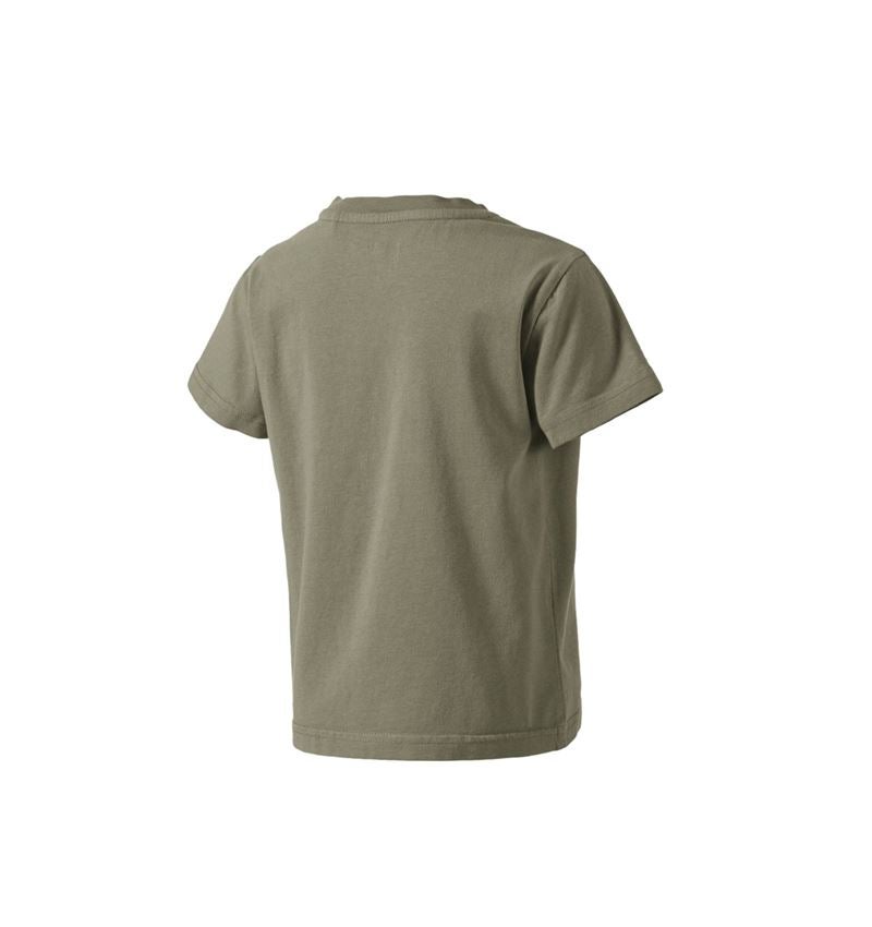 Trička | Svetry | Košile: Tričko e.s.motion ten pure, dětská + rašelinová zelená vintage 3