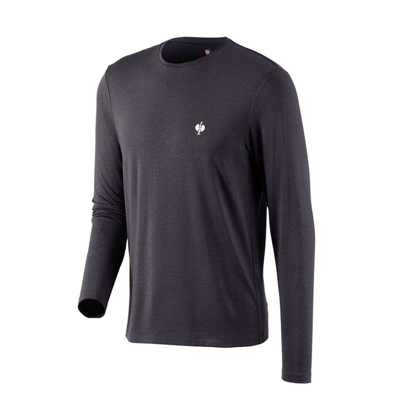 Trička, svetry & košile: Modal-Triko s dlouhým rukávem e.s.concrete + černá 2