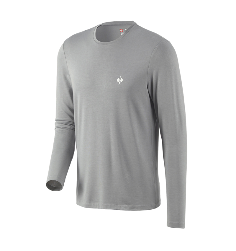 Trička, svetry & košile: Modal-Triko s dlouhým rukávem e.s.concrete + perlově šedá 4