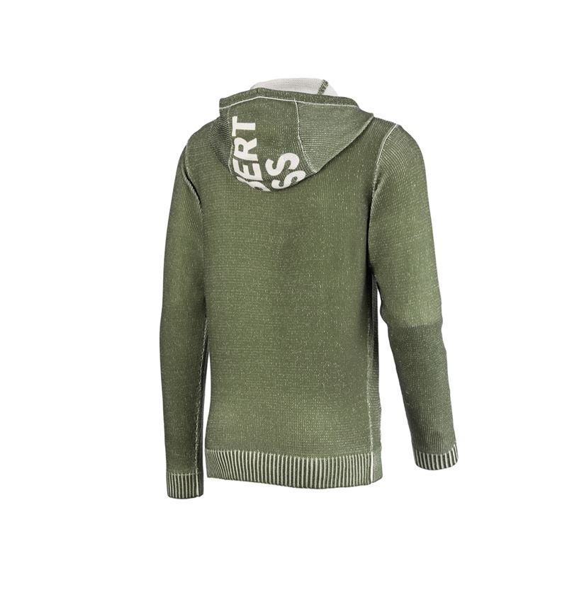 Trička, svetry & košile: Pletený svetr s kapucí e.s.iconic + horská zelená 5