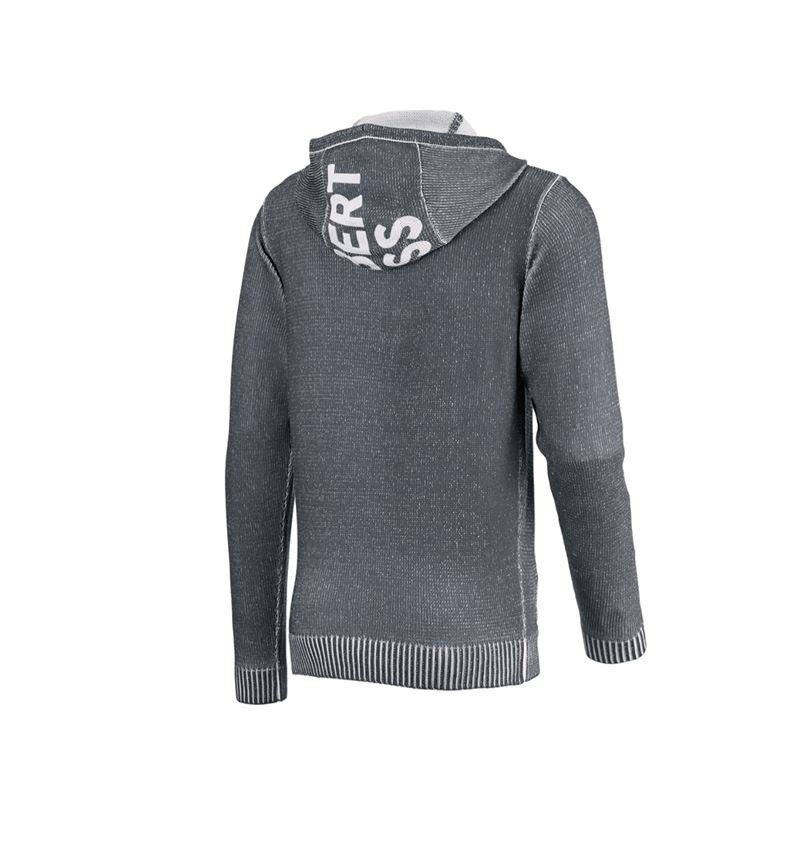 Trička, svetry & košile: Pletený svetr s kapucí e.s.iconic + karbonová šedá 6